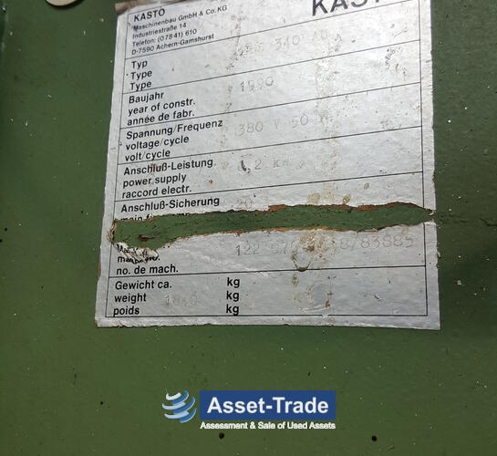 Used KASTO EBS 340 AU Hacksaw for Sale 3 | Asset-Trade