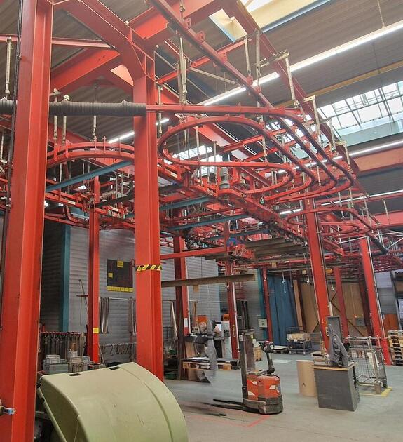 Second hand EISENMANN Powder- & Painting line with modernised Controls for sale from Germany