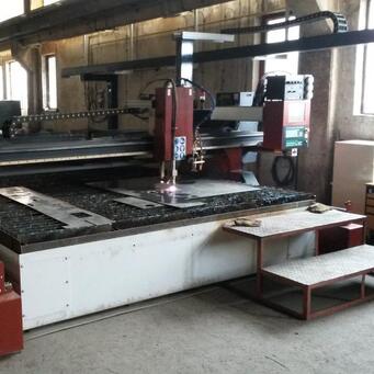 Used HYPERTERM HPR 130 + Oxy-Fuel Cut Harris 4 x 8 m   CNC Plasma Cutting Machin