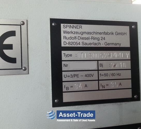 SPINNER TTC300-52 - Manufacturer nameplate Built 2010, serial plate and CE certification