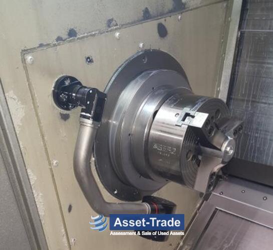 OKUMA MULTUS B400II - Dreharbeitsraum, Hauptspindel und Spannfutter