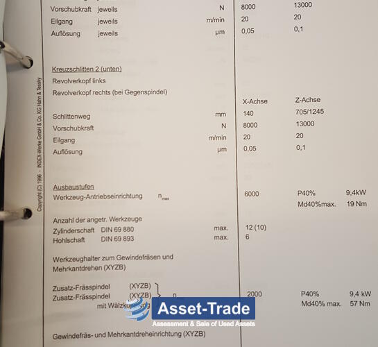 Z drugiej ręki INDEX Centrum tokarsko-frezarskie CNC G300L kup tanio 19 | Asset-Trade