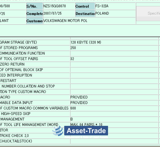 Sprzedam tokarkę MORI SEIKI - NZ-S1500 / 500 | Asset-Trade
