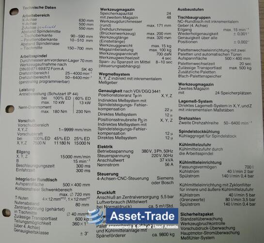 प्रयुक्त HÜLLER HILLE नायब-h70 सीएनसी मशीन केंद्र | Asset-Trade