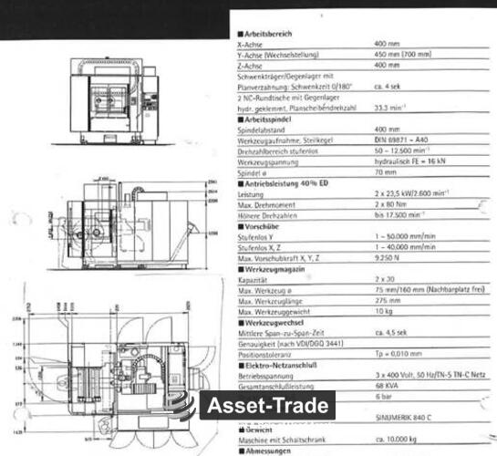 Używane SW / EMAG - BA 400-2 Twin Spindle HMC na sprzedaż | Asset-Trade