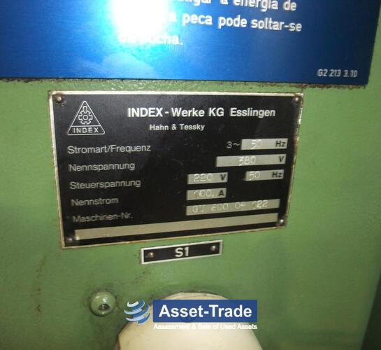 INDEX GU 600 - Machining envelope, main spindle and chuck