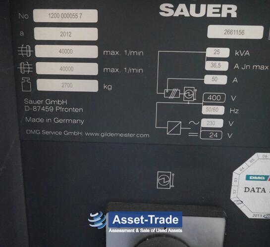 DMG DECKEL Sauer Dental 10 / Ultrasonic 10 - Linear guideways, axis drives and travel envelope (X: 120 mm / Y: 120 mm / Z: 200 mm)