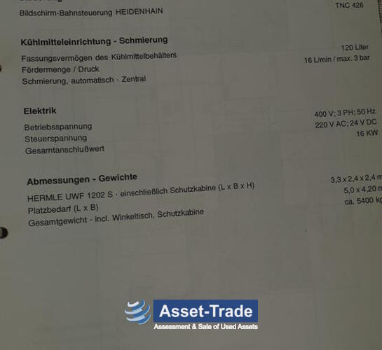 HERMLE Kup używane UWF 1202S | Asset-Trade