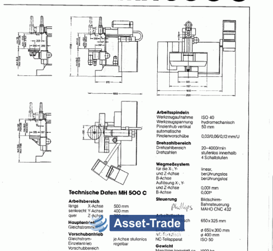 Gebrauchte MAHO MH 500 C - CNC BAZ | Asset-Trade