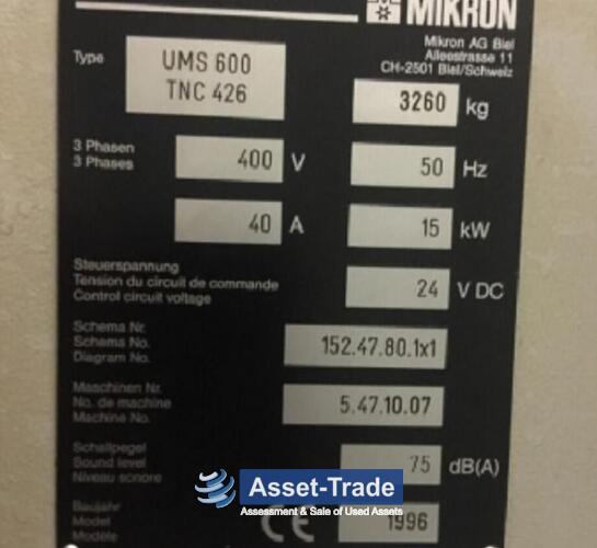 Buy value MIKRON UMC 600 BAZ | Asset-Trade
