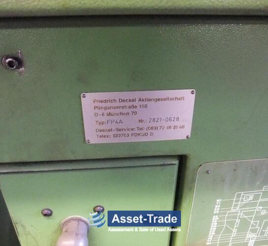 DMG DECKEL FP4 - Working envelope, spindle and machine table