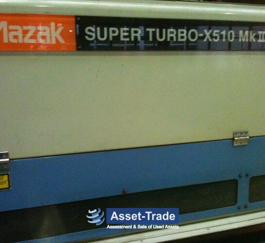 MAZAK SUPER TURBO X-510 MARK II - Laser cutting area, cutting head and sheet support