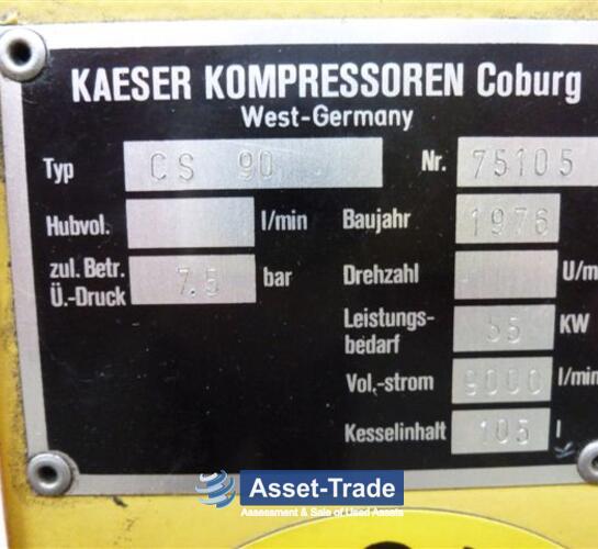 Купить подержанный винтовой компрессор KAESER - CS90