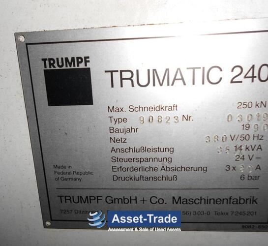 TRUMPF Trumatic Laserpress 240 avec laser