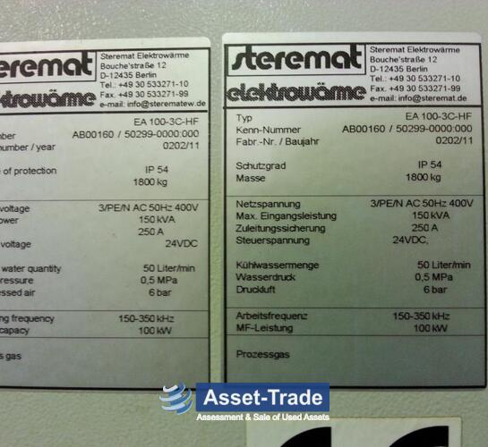 Preiswerte STEREMAT - EA 100-3C-HF Hochfrequenz-Härteanlage kaufen| Asset-Trade