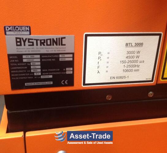 используемый BYSTRONIC Лазер Bystar 3015 / 3KW для продажи | Asset-Trade