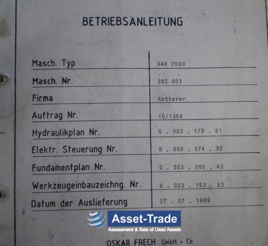 Usado FRECH Máquina de fundición a presión de cámara fría DAK 200 H