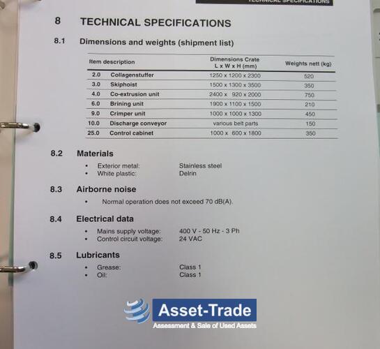 Used STORK TOWNSEND - QX Fresh Skinless Sausage Line | Asset-Trade