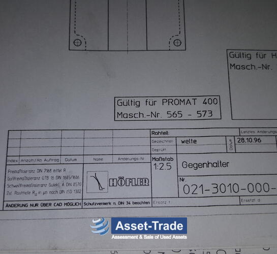 Rectifieuses d'engrenages HÖFLER Promat 400 d'occasion | Asset-Trade