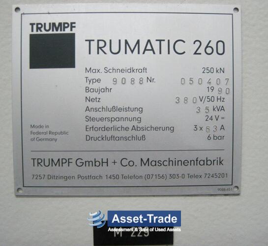 Segunda mano TRUMPF Comprar tipo TC 260 Rotación | Asset-Trade