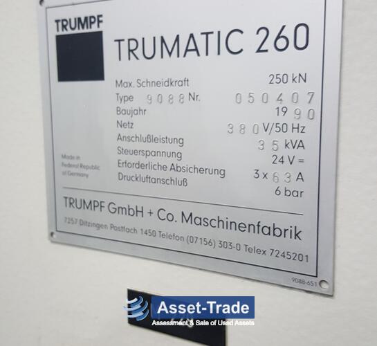 Z drugiej ręki TRUMPF Kupię typ TC 260 Obrót | Asset-Trade