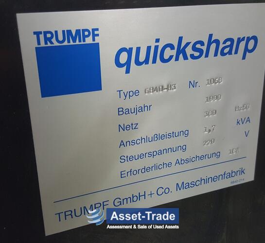 Z drugiej ręki TRUMPF Kupię typ TC 260 Obrót | Asset-Trade