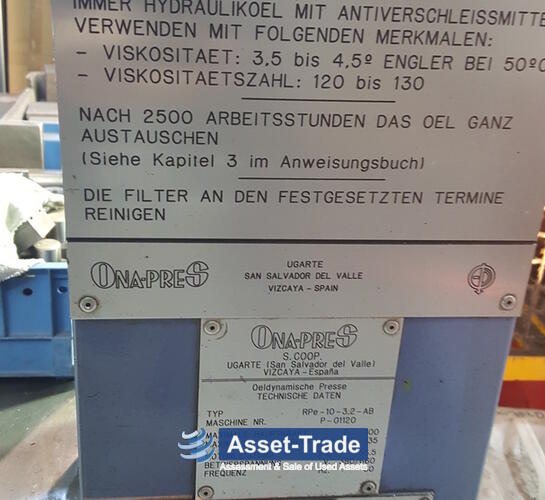 Gebrauchte ONA-Pres RPE 10.3.2.AB - 100 Tonnen | Asset-Trade