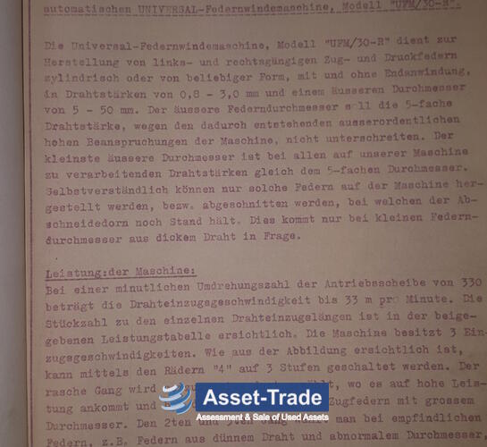 Segunda mano WAFIOS Máquina enrolladora de muelles UFM 30 | Asset-Trade