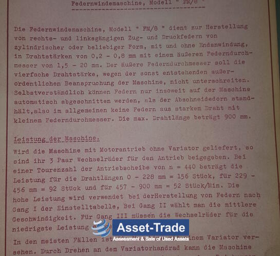 Segunda mano WAFIOS Máquinas de bobinado de muelles FM 8 | Asset-Trade