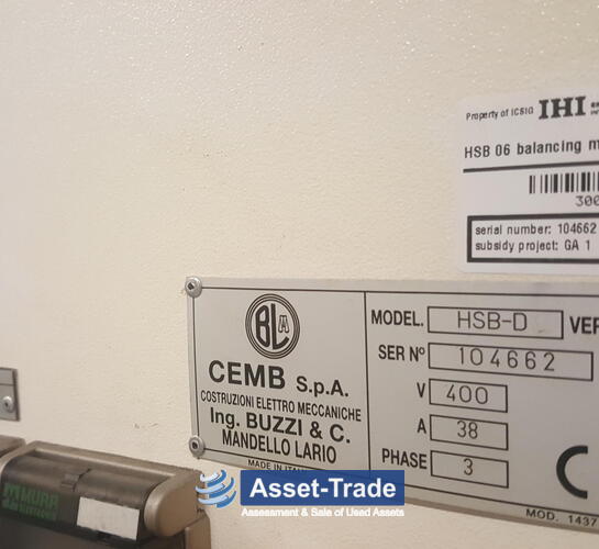 Gebrauchte CEMP HSB-D Auswuchtmaschine Turbokompressoren | Asset-Trade