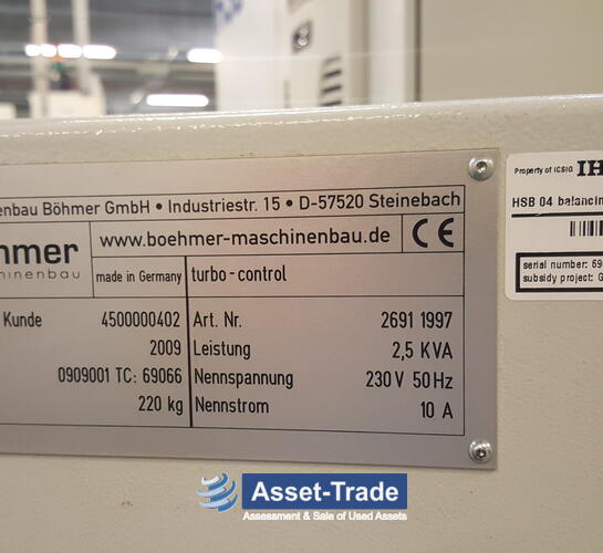 Подержанный BÖHMER Балансировочный станок HSB Turbo Control | Asset-Trade