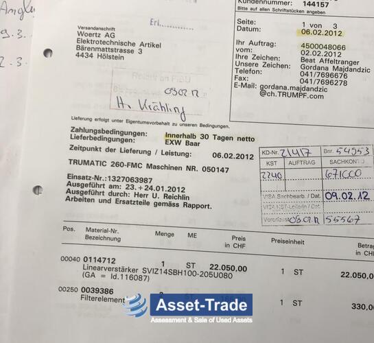 Trumpf TC 260 R Aus zweiter Hand günstig kaufen | Asset-Trade