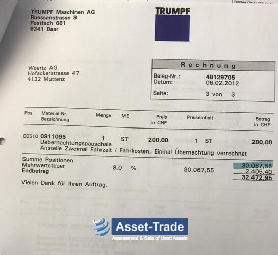 Trumpf टीसी 260 आर सेकेंड हैंड सस्ते में खरीदें | Asset-Trade