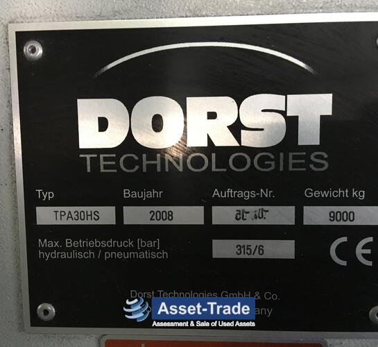 Second Hand DORST TPA30HS Hydraulic Powder Press for sale | Asset-Trade