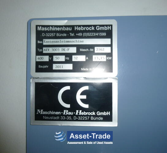 Second hand HEBROCK AKV3003 DK-F edge banding machine | Asset-Trade