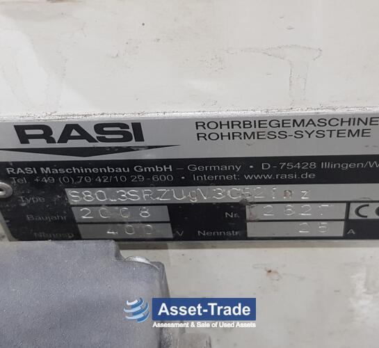 Second Hand RASI S80.3 CNC Tube Bending machine for sale cheap | Asset-Tra