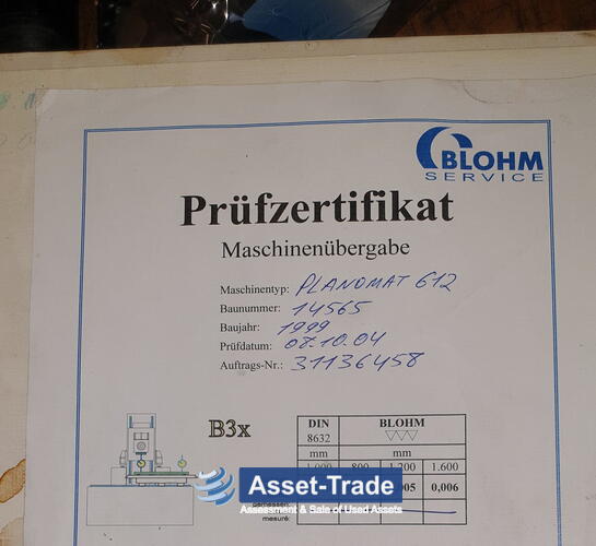 सेकेंड हैंड BLOHM Planomat 612 - बिक्री के लिए सतह पीसने की मशीन | Asset-Trade