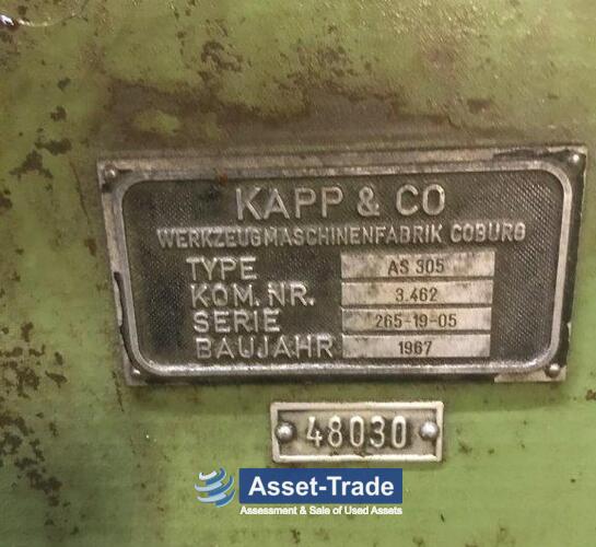 Second Hand KAPP AS 305 Hob Sharpening Machine for sale | Asset-Trade