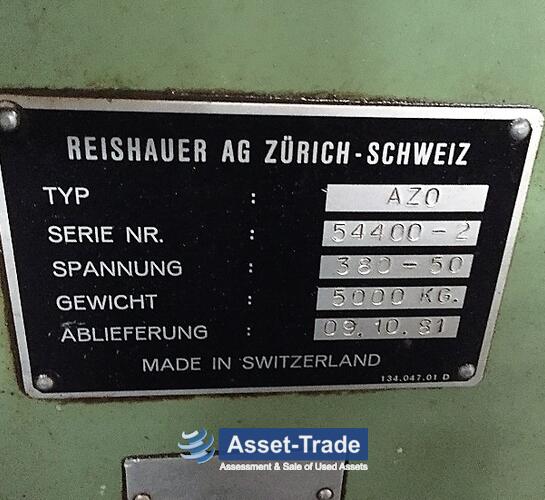 Second Hand REISHAUER AZO - Gear Grinding Machine for sale | Asset-Trade