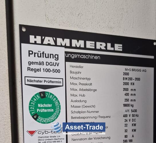 Second Hand Hämmerle 200t Bending Press for sale | Asset-Trade