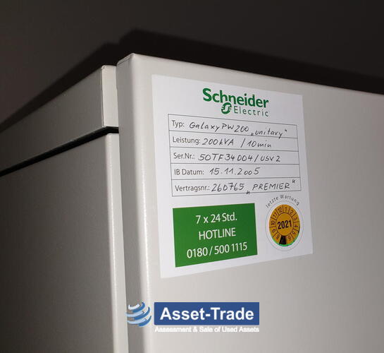 Second Hand - Schneider Electric Galaxy PW 200 unitary 200 kVA UPS for Sale | Asset-Trade