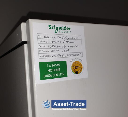 Second Hand - Schneider Electric Galaxy PW 200 unitary 200 kVA UPS for Sale | Asset-Trade