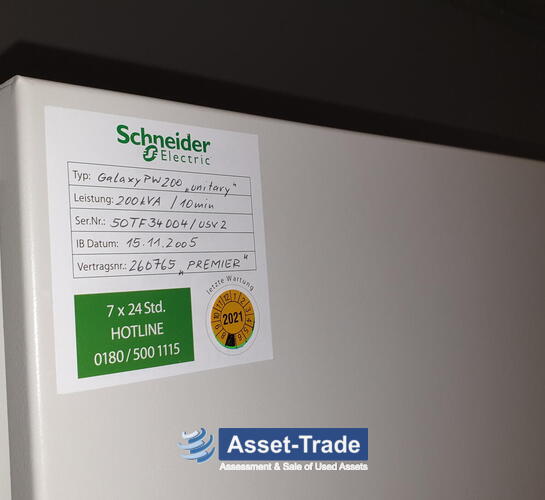 Schneider Electric Galaxy PW 200 unitary - Hauptbearbeitungsstation und Prozessmodule der Fertigungslinie