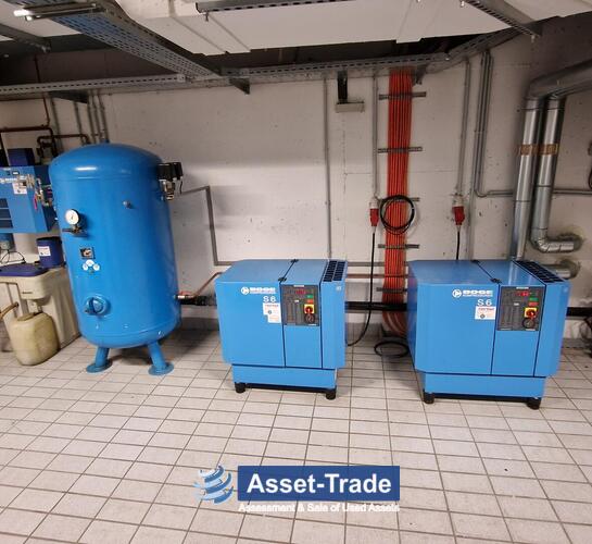 Used S6 Screw compressors - Front view and machine overview