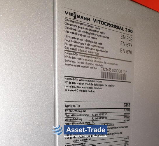 Second Hand VIESSMANN VitoCrossal 300 CR3 with Weishaupt Gas Burner for sale | Asset-Trade