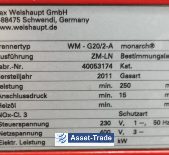 Gebrauchte VIESSMANN VitoCrossal 300 CR3 mit Weishaupt Gas brenner kaufen | Asset-Trade