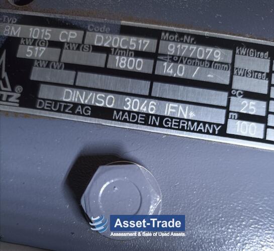 बिक्री के लिए पुराना ड्यूज बीएफ 8 एम 1015 सीपी पावर जेनरेटर | Asset-Trade