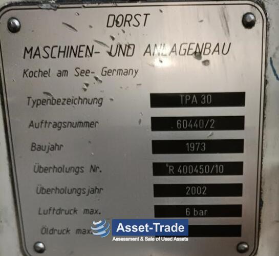 Preiswerte DORST TPA 30 Hydraulische Pulverpresse kaufen | Asset-Trade