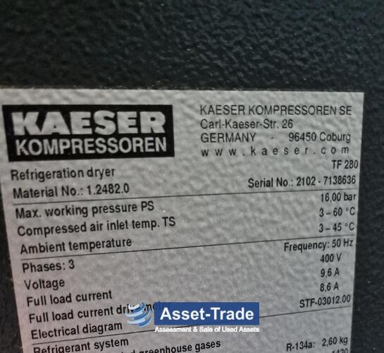 Second Hand Complete Kaeser Compressor Station (YOM 2019) with DSD240/205 & Sigma Air Manager 2 for Sale cheap | Asset-Trade