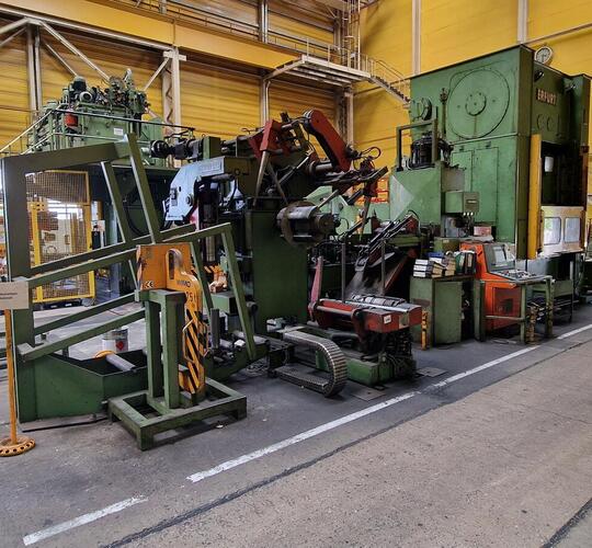 Second Hand Wheel Disc Production Line 2 with Erfurt 400t Press & Schleicher Coil Line for sale